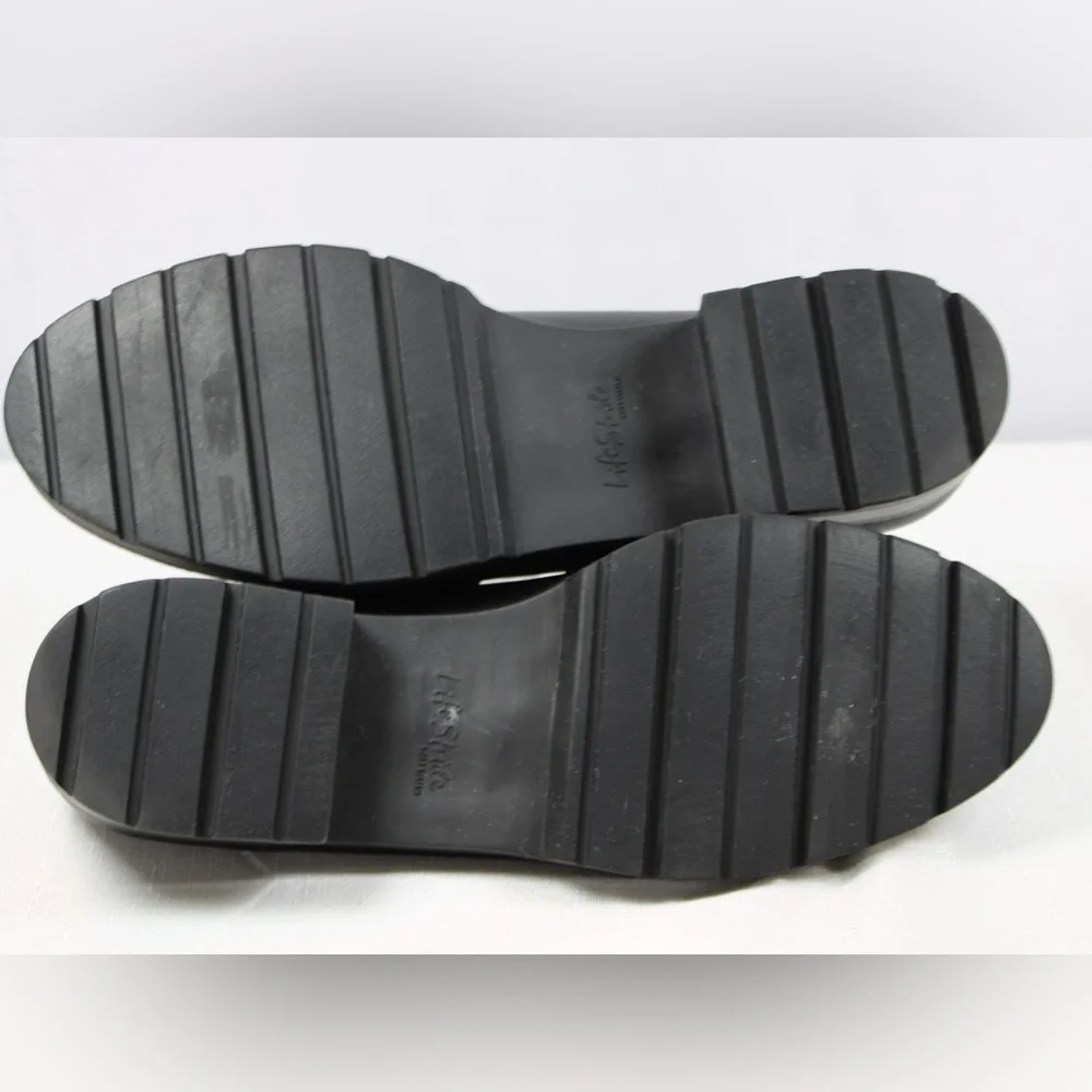 Life Stride Platform Slip-On Lug Sole Loafer Women’s Black Comfort Shoes Size 10 - Picture 5 of 9